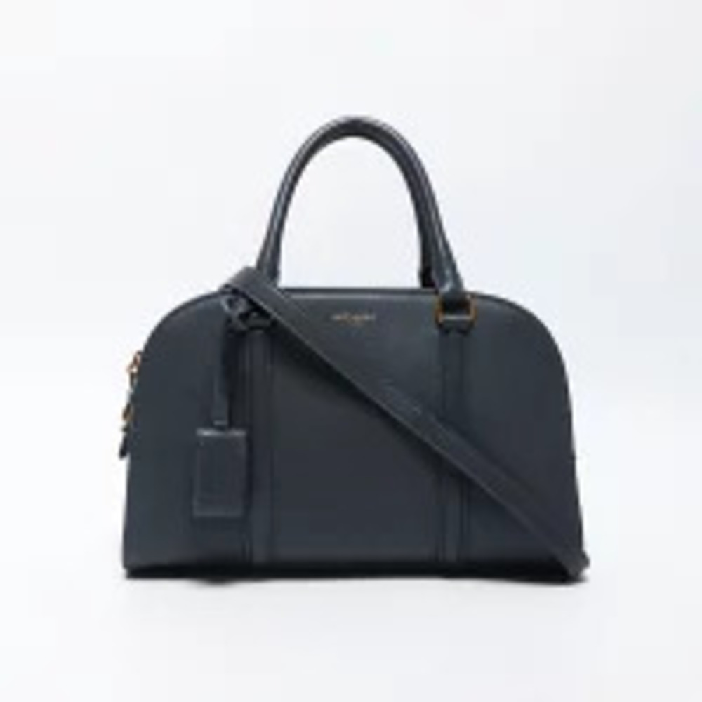 Saint Laurent  Gray Shoulder Lock Duffle Baby Bag Yves